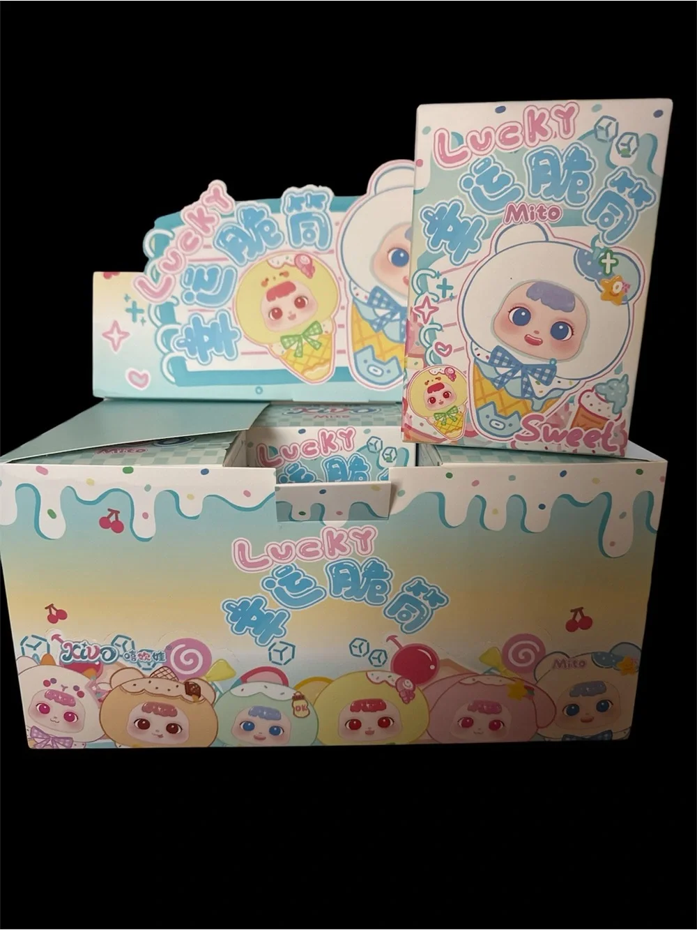 KIVO Blind Box Lucky Mito Ice cream Plush 6 Designs Super Cute